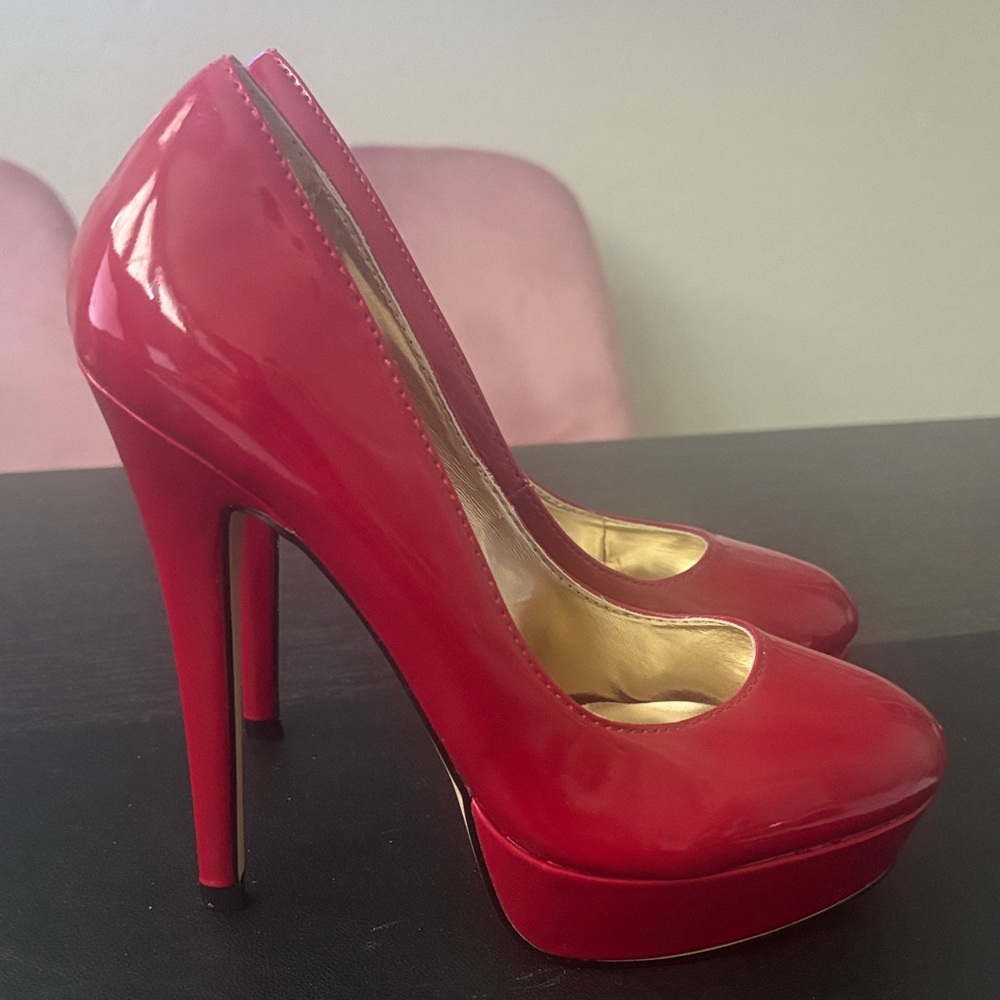 Jennifer Lopez JLO Patent Red Heels